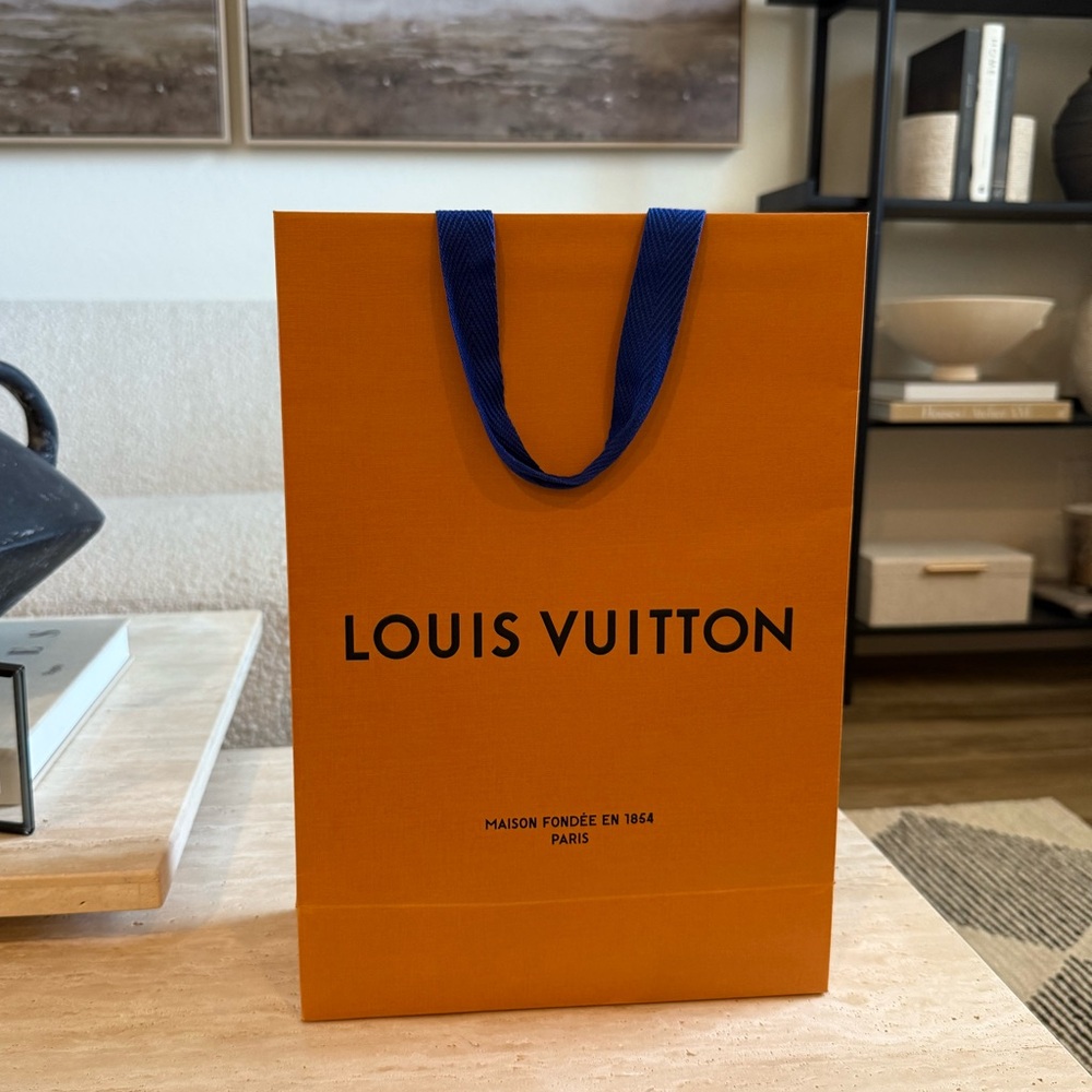 Louis Vuitton Orange and Blue Shopping Bag